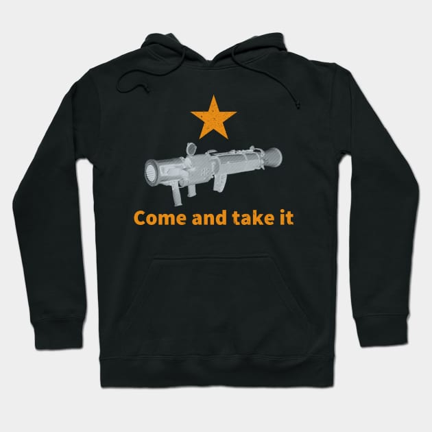 Come and take it - Dark background Hoodie by Toby Wilkinson